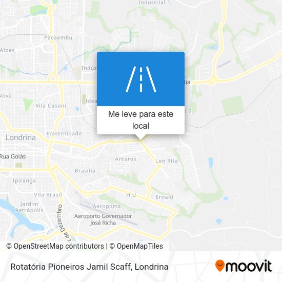 Rotatória Pioneiros Jamil Scaff mapa