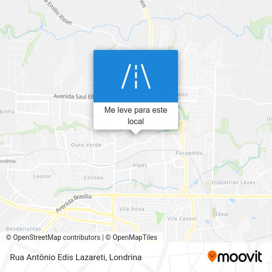Rua Antônio Edis Lazareti mapa