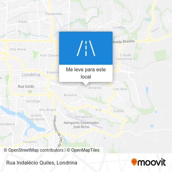 Rua Indalécio Quiles mapa