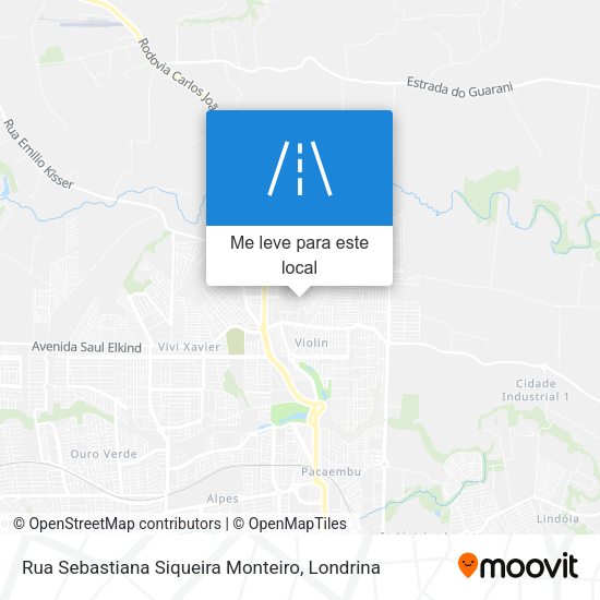 Rua Sebastiana Siqueira Monteiro mapa