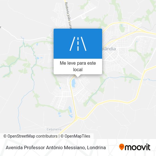 Avenida Professor Antônio Messiano mapa
