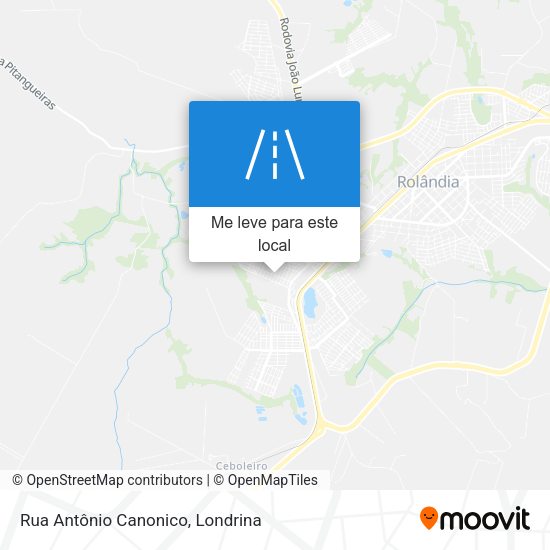 Rua Antônio Canonico mapa