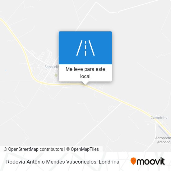 Rodovia Antônio Mendes Vasconcelos mapa