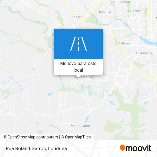 Rua Roland Garros mapa