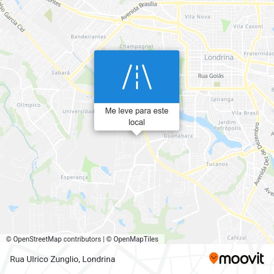 Rua Ulrico Zunglio mapa