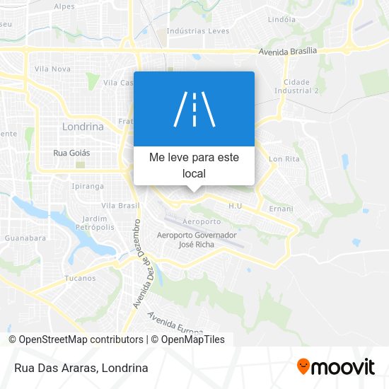 Rua Das Araras mapa