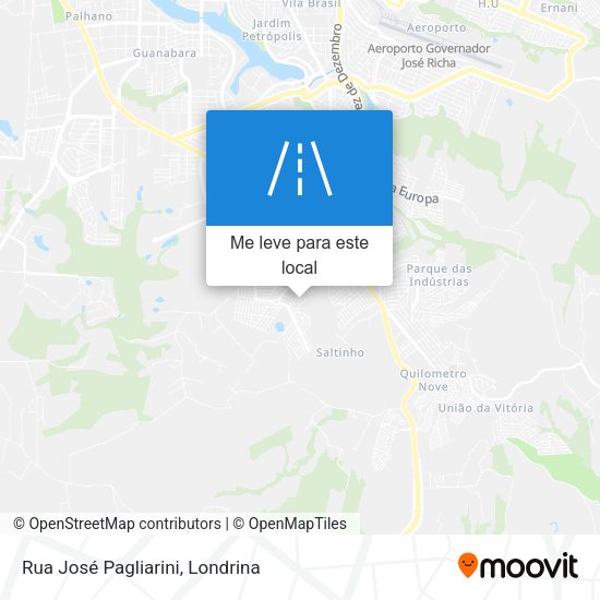 Rua José Pagliarini mapa