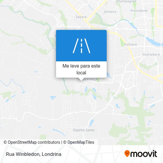 Rua Winbledon mapa
