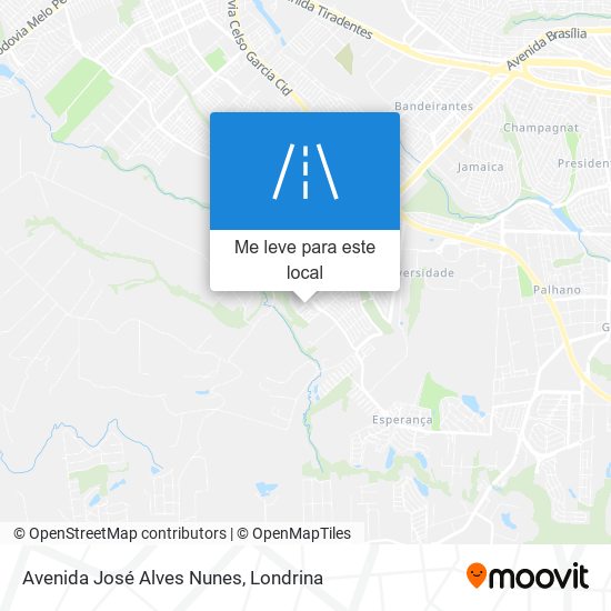 Avenida José Alves Nunes mapa