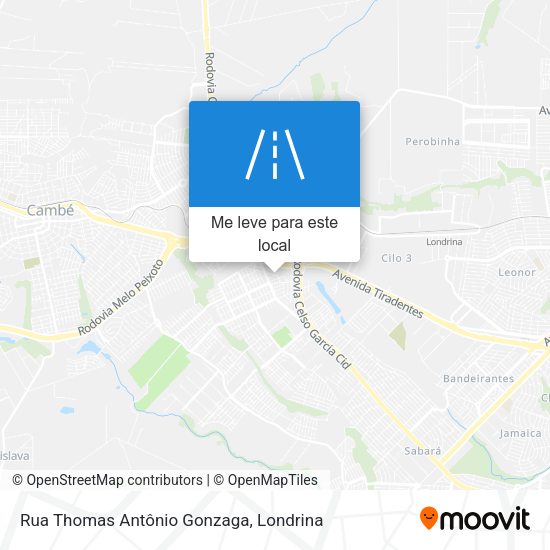 Rua Thomas Antônio Gonzaga mapa