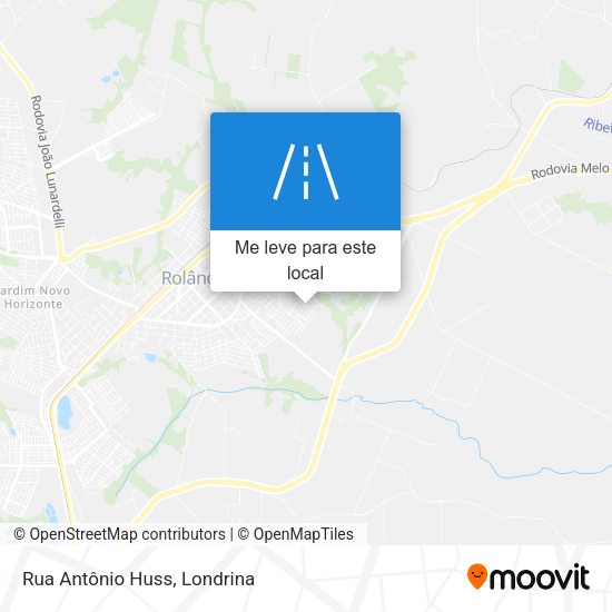 Rua Antônio Huss mapa