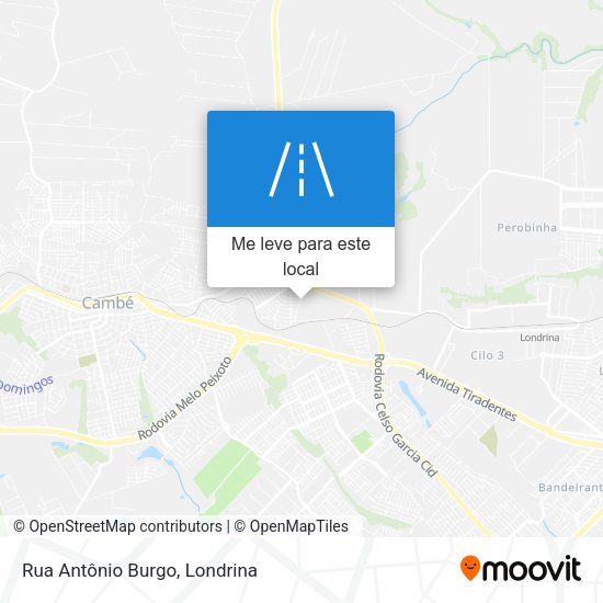 Rua Antônio Burgo mapa
