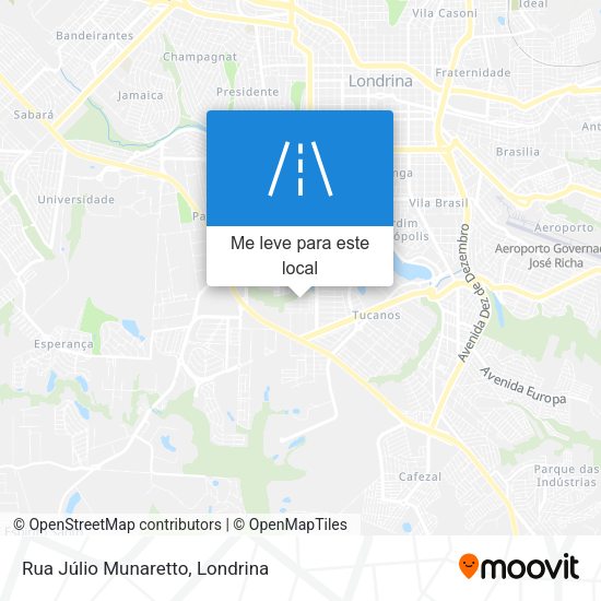 Rua Júlio Munaretto mapa
