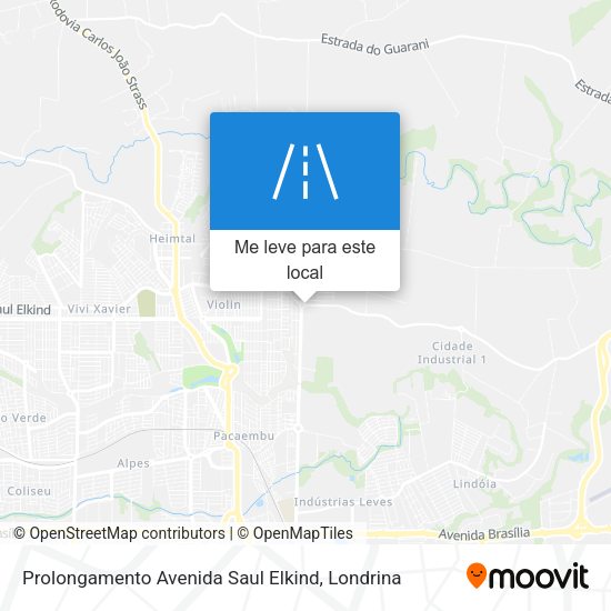 Prolongamento Avenida Saul Elkind mapa