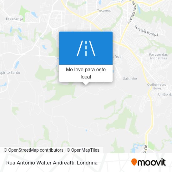 Rua Antônio Walter Andreatti mapa