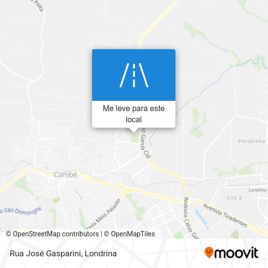 Rua José Gasparini mapa