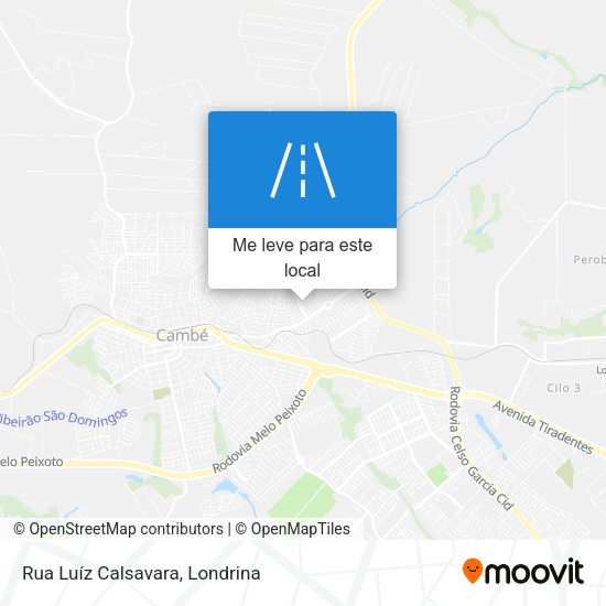Rua Luíz Calsavara mapa