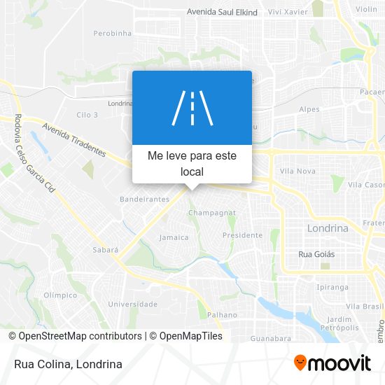 Rua Colina mapa