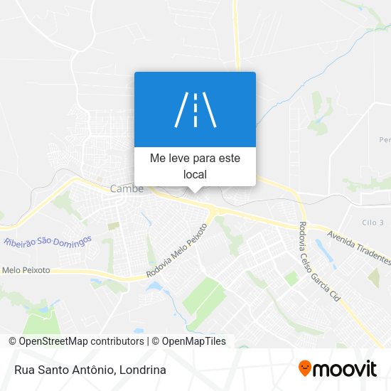 Rua Santo Antônio mapa