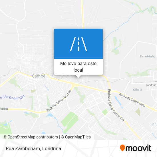 Rua Zamberiam mapa