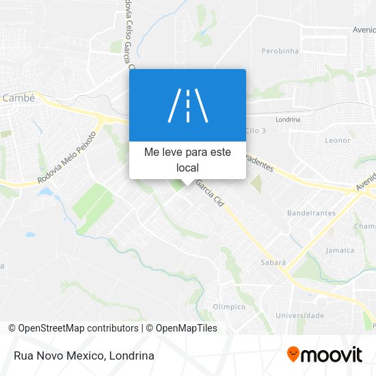Rua Novo Mexico mapa