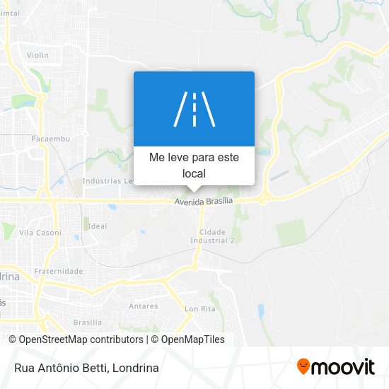Rua Antônio Betti mapa