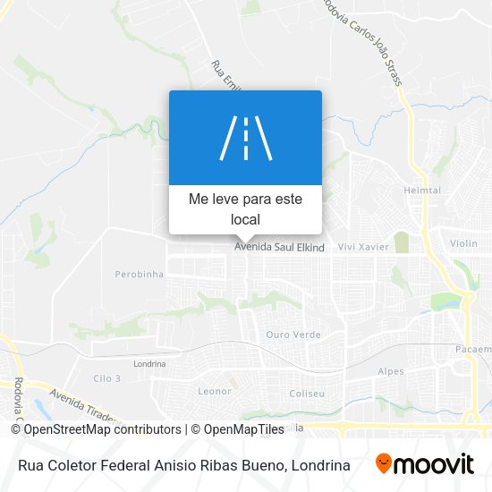 Rua Coletor Federal Anisio Ribas Bueno mapa