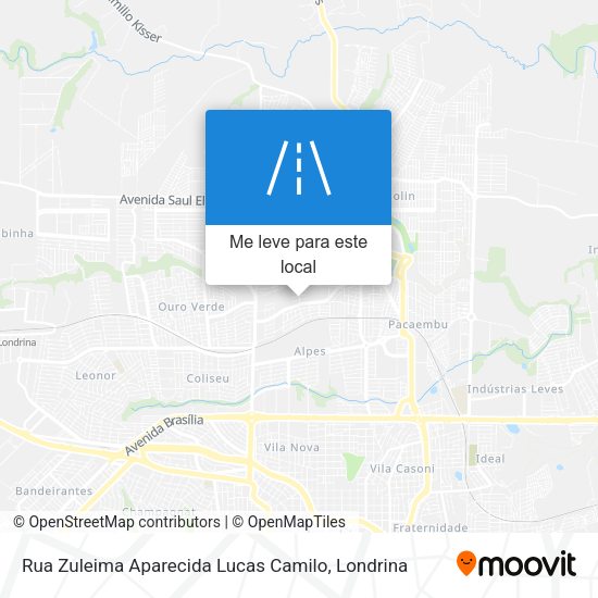 Rua Zuleima Aparecida Lucas Camilo mapa