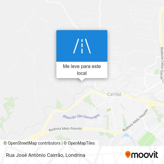 Rua José Antônio Cairrão mapa