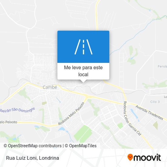Rua Luíz Loni mapa
