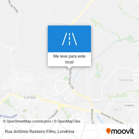 Rua Antônio Rasteiro Filho mapa