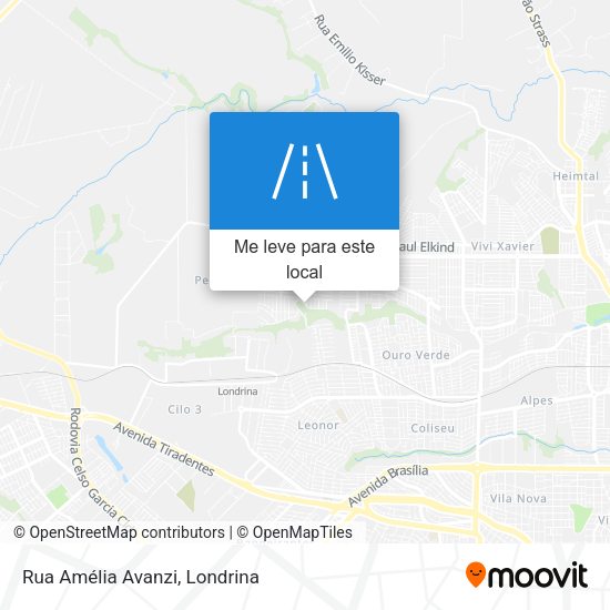 Rua Amélia Avanzi mapa