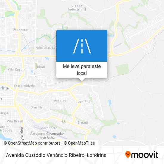 Avenida Custódio Venâncio Ribeiro mapa