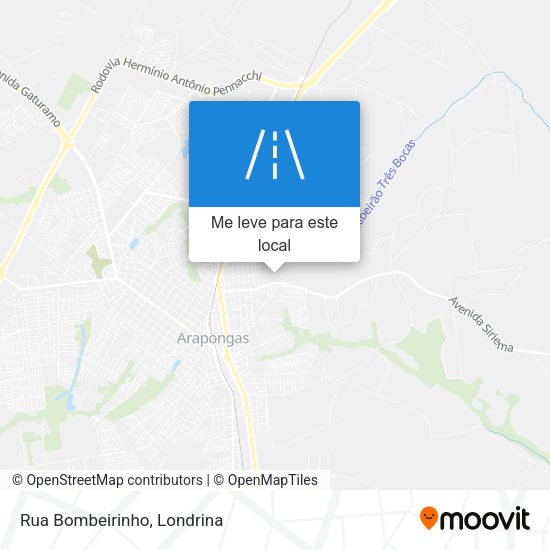 Rua Bombeirinho mapa