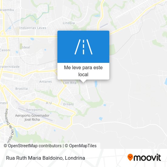 Rua Ruth Maria Baldoino mapa