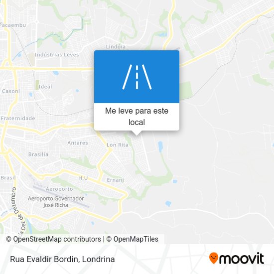 Rua Evaldir Bordin mapa