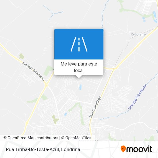 Rua Tiriba-De-Testa-Azul mapa