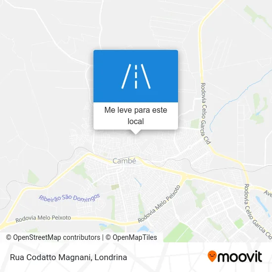 Rua Codatto Magnani mapa