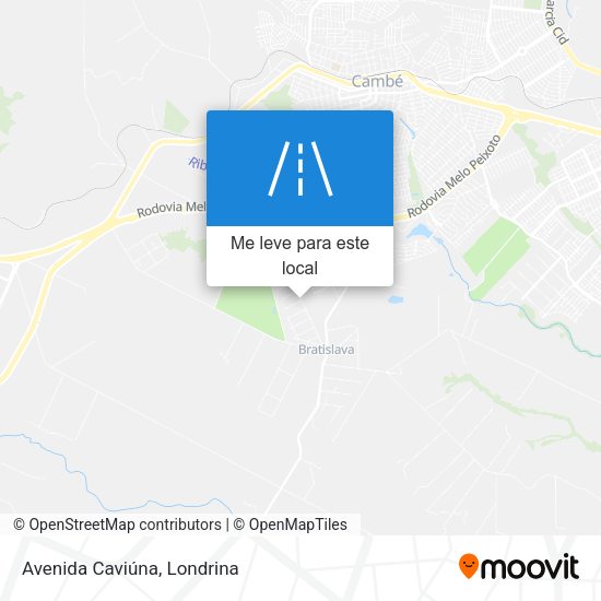Avenida Caviúna mapa