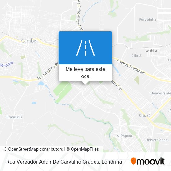 Rua Vereador Adair De Carvalho Grades mapa