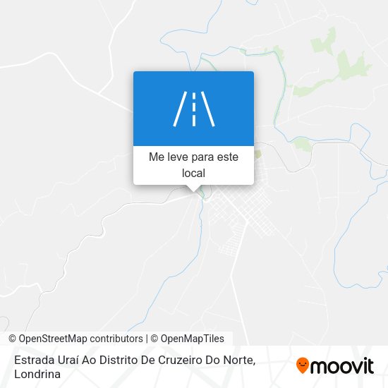 Estrada Uraí Ao Distrito De Cruzeiro Do Norte mapa