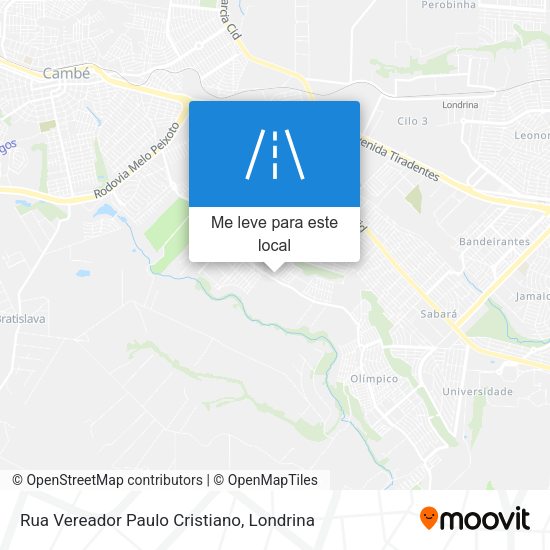 Rua Vereador Paulo Cristiano mapa