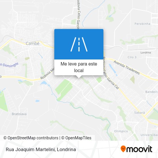 Rua Joaquim Martelini mapa
