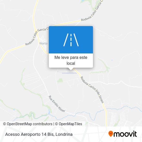 Acesso Aeroporto 14 Bis mapa