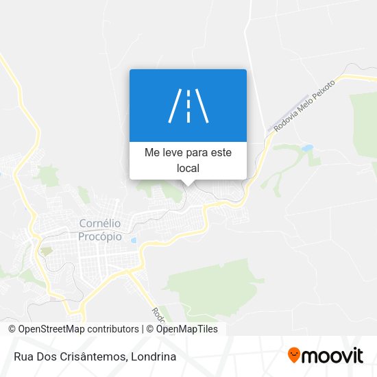 Rua Dos Crisântemos mapa
