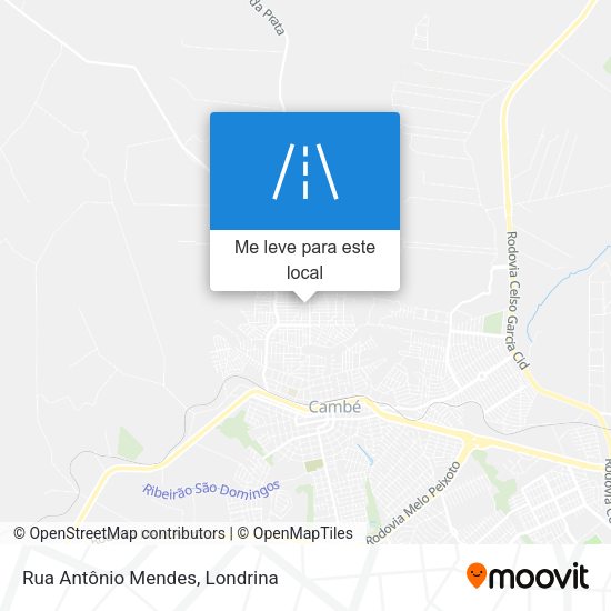 Rua Antônio Mendes mapa