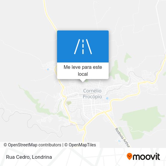 Rua Cedro mapa