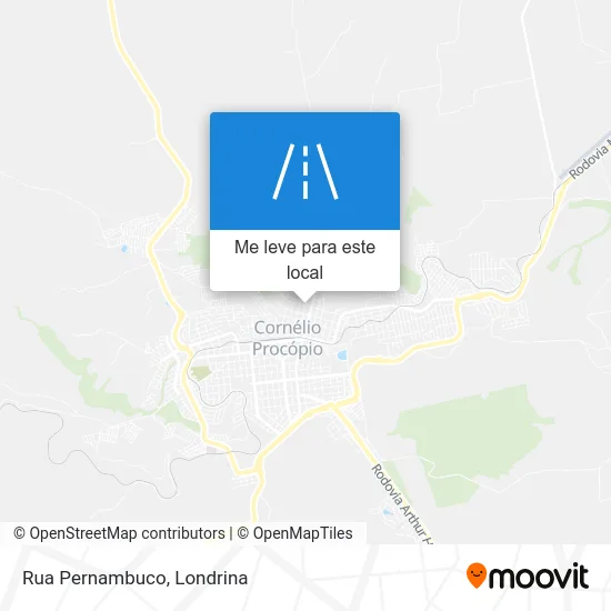 Rua Pernambuco mapa