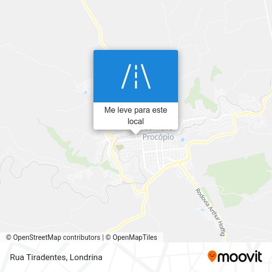Rua Tiradentes mapa