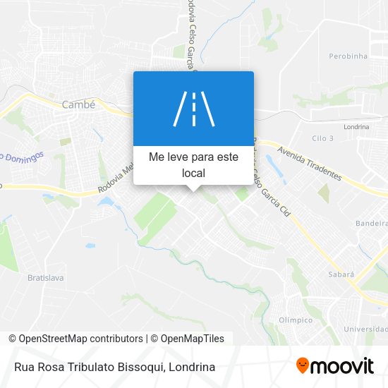 Rua Rosa Tribulato Bissoqui mapa